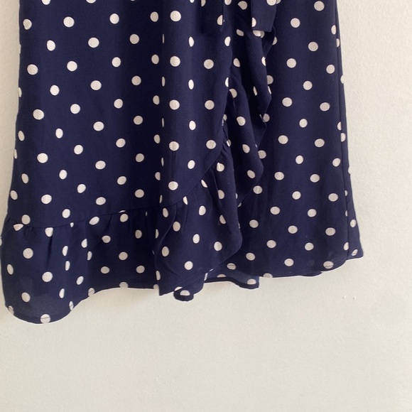Monteau Navy blue with white Polka dot dress. Size M - Picture 5 of 9